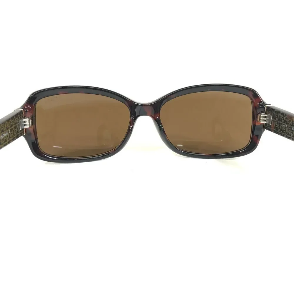 Guess Sunglasses GU7410 52E Brown Tortoise Square Cat Eye Gold Brown Lenses - Picture 8 of 11